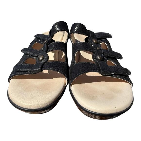 SAS Shoes Ginger Black Sparkly Wedge Slide Sandal Women size 8.5 M - Picture 3 of 6